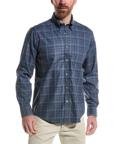 Shop Brooks Brothers Regent Fit Woven Shirt In Blue