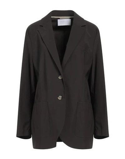 Shop Harris Wharf London Woman Blazer Lead Size 8 Polyester In Grey