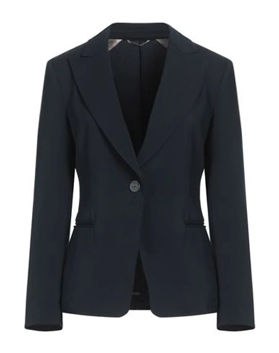 Kiltie Woman Blazer Midnight Blue Size 4 Polyester, Elastane In Blue