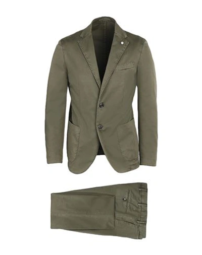 Shop L.b.m 1911 L. B.m. 1911 Man Suit Military Green Size 52 Cotton, Elastane