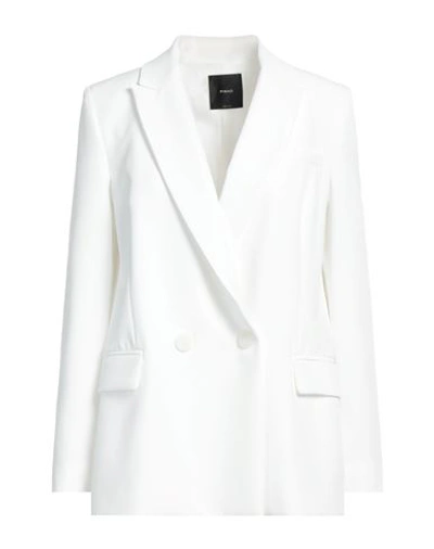 Shop Pinko Woman Blazer White Size 6 Polyester, Elastane