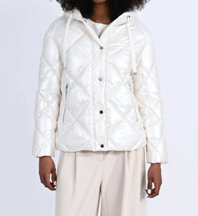 Shop Molly Bracken Never Felt Better Puffer Jacket In Off-white