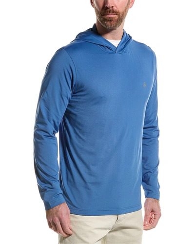 Shop Brooks Brothers Golf Hoodie In Blue