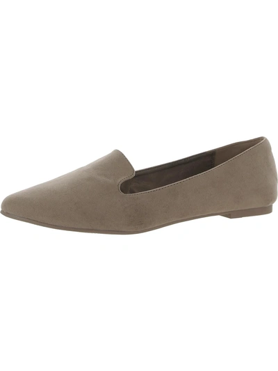 Shop Ataiwee Womens Almond Toe Slip On Loafers In Grey