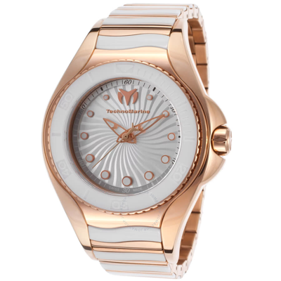 Shop Technomarine Manta Silver-tone Dial Ladies Watch 214001 In Blue / Gold / Gold Tone / Ink / Pink / Rose / Rose Gold Tone / Silver / White