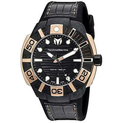 Shop Technomarine Reef Black Dial Men's Watch 514002