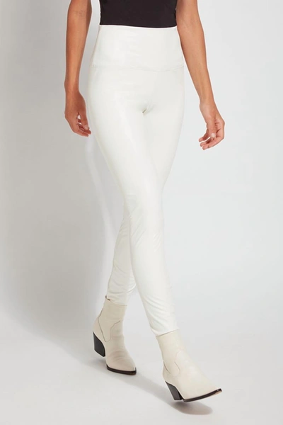 Shop Lyssé Women's Textured Leather Leggings In Snow In White