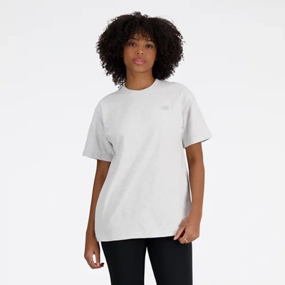 Shop New Balance Women's Athletics Jersey T-shirt In Grey