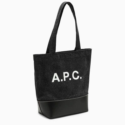 Shop Apc A.p.c. Small Axel Tote Bag With Logo In Black