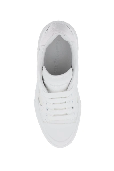 Shop Alexander Mcqueen Deck Plimsoll Sneakers In White