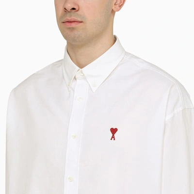 Shop Ami Alexandre Mattiussi Ami Paris Ami De Coeur Shirt In White