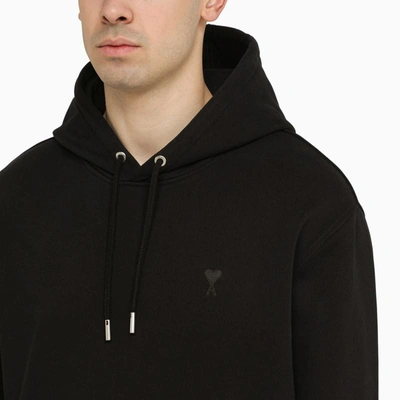 Shop Ami Alexandre Mattiussi Ami Paris Ami De Coeur Sweatshirt Hoodie In Black