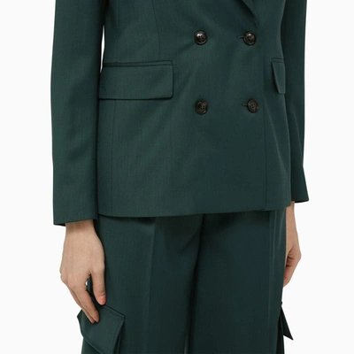 Shop Amiri Forest Double-breasted Jacket In In Green