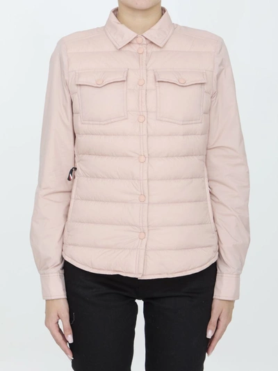Shop Moncler Averau Short Down Jacket In Pink