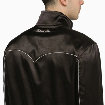 Shop Balmain Reversible Bomber Jacket With Stars In Black