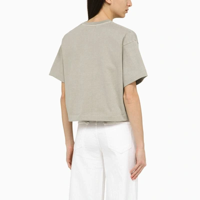 Shop Autry Foggy Cropped T-shirt In Grey