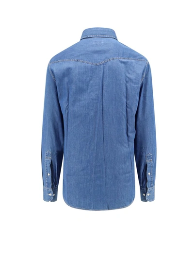 Shop Brunello Cucinelli Shirt In Blue
