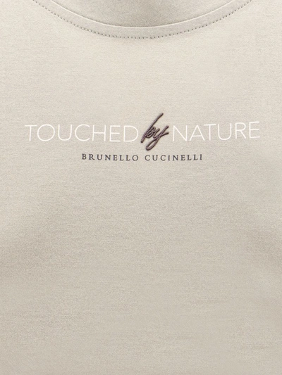 Shop Brunello Cucinelli T-shirt In Beige