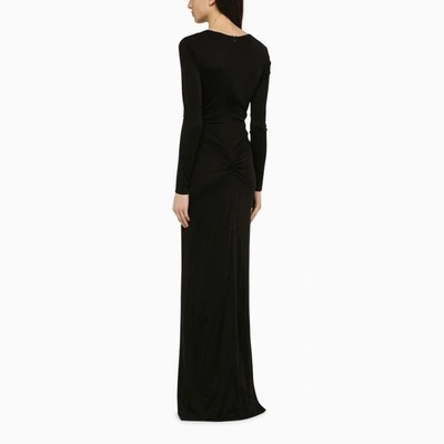 Shop Costarellos Silk-blend Brienne Dress In Black