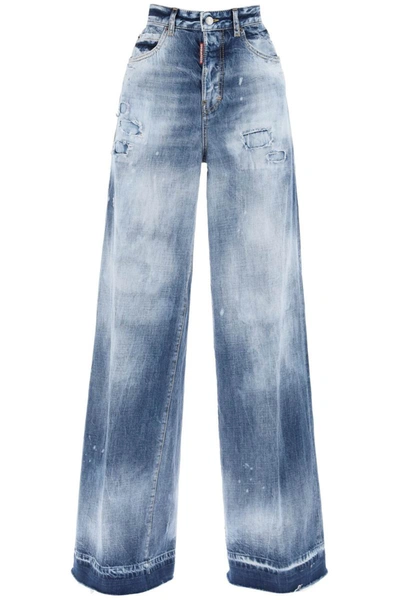 Shop Dsquared2 Traveller Jeans In Light Everglades Wash In Blue