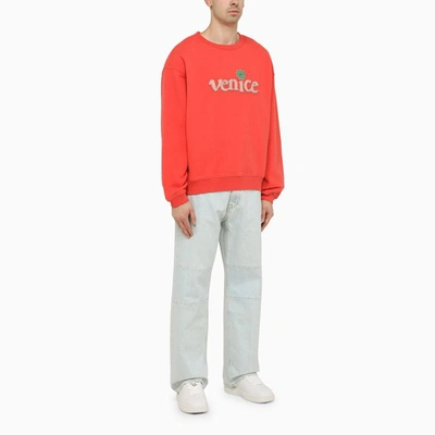 Shop Erl Venice Red Sweatshirt In Orange