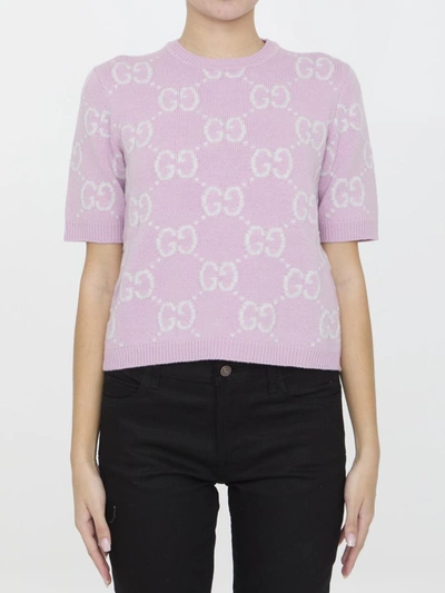 Shop Gucci Gg Wool Jumper In Pink