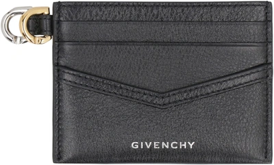 Shop Givenchy Voyou Leather Card Holder In Black