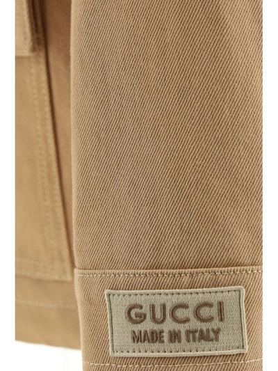 Shop Gucci Jackets In Beige/mix
