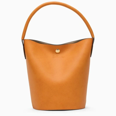 Shop Longchamp S Épure Apricot Bucket Bag In Orange