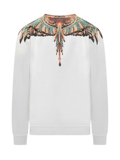 Shop Marcelo Burlon County Of Milan Grizzly Wings Crew In White