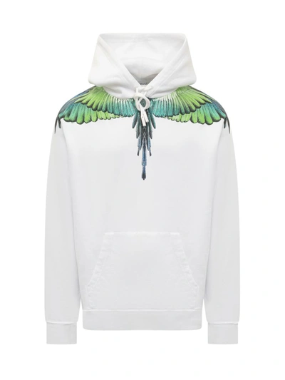 Shop Marcelo Burlon County Of Milan Icon Wings Hoodie In White