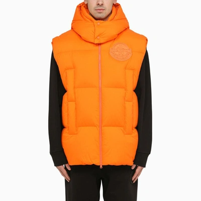 Shop Moncler Genius Moncler X Roc Nation By Jay-z Apus Waistcoat In Matt Nylon In Orange