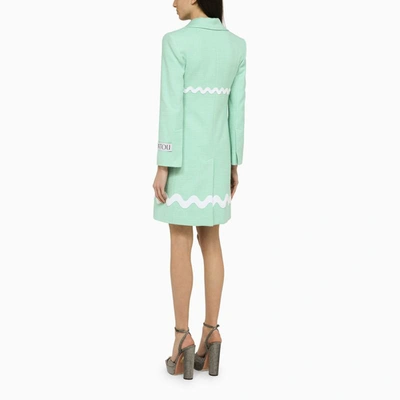 Shop Patou Single-breasted Mint Coat In Green