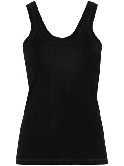 Shop Lemaire Ribbed Tank Top In Black