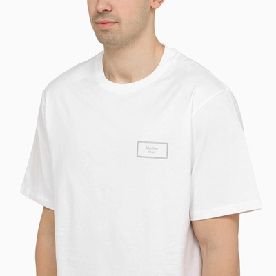 Shop Martine Rose Black T-shirt With Logo In White