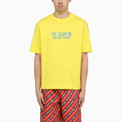 Shop Martine Rose T-shirt With Logo In Yellow