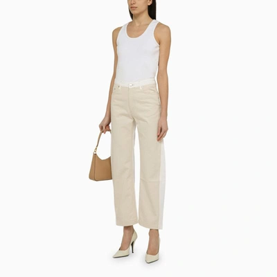 Shop Stella Mccartney White/écru Denim Jeans In Black