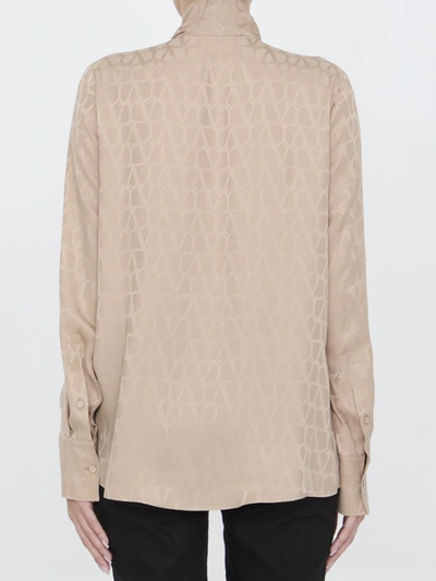 Shop Valentino Toile Iconographe Blouse Shirt In Beige