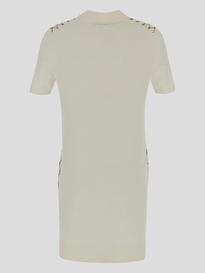 Shop Tory Burch Dresses In Ivorybrown