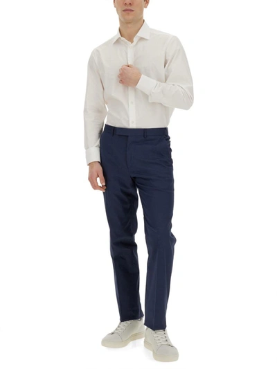 Shop Zegna Cotton Shirt In White