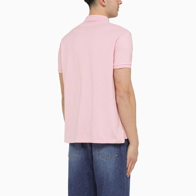Shop Polo Ralph Lauren Pique Polo Shirt With Logo In Pink