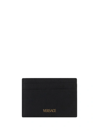 Shop Versace Black Leather Cardholder