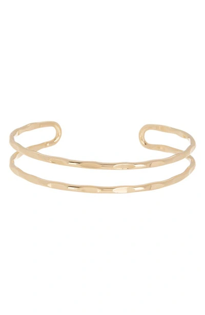 Shop Nordstrom Rack Hammered Cuff Bracelet In Gold