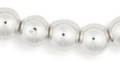 Shop Nordstrom Rack Orb Bead 3-pack Stretch Bracelets In Rhodium