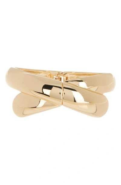 Shop Nordstrom Rack Hinged Wrap Bangle Bracelet In Gold