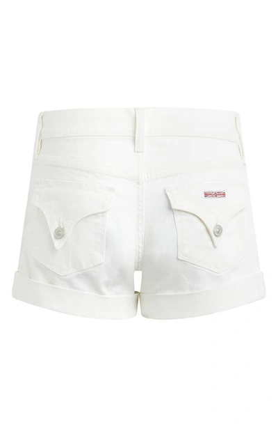 Shop Hudson Jeans Croxley Rolled Hem Denim Shorts In White