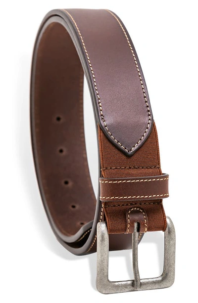 Shop Joe's Stretch Leather Belt In Cognac