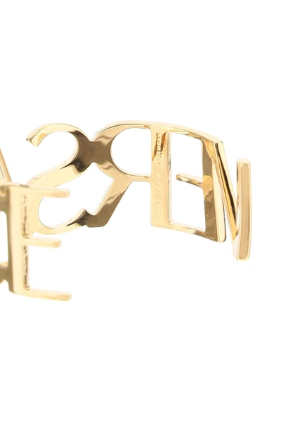 Shop Versace Stiff Logoed Bracelet