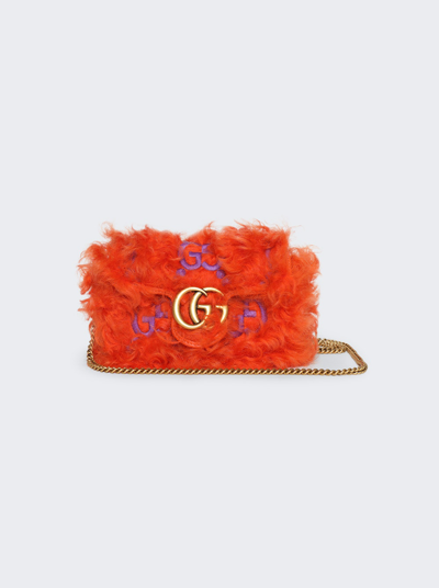 Shop Gucci Marmont Super Mini Bag In Orange