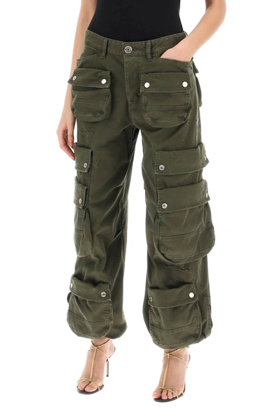 Shop Dsquared2 Wide Leg Cargo Pants